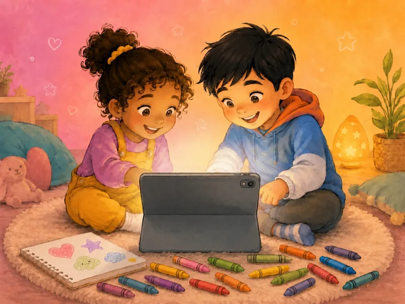 Children happily playing and learning with WunderTrove